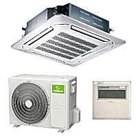 Инверторный кассетный кондиционер (сплит-система) Lessar LS-HE18BCWA2 / LU-HE18UWA2